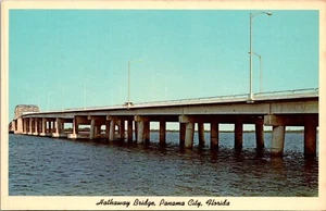Postkarte Panama Stadt Florida Hathaway Brücke über West St. Andrews Bay Vintage - Bild 1 von 2