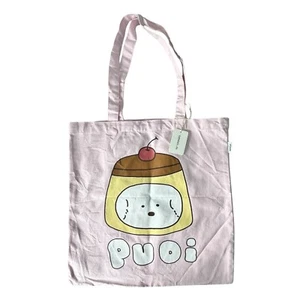 Miniso Guji Guji Bread Baking Series Pink Tote Shopper Bag Cotton - Picture 1 of 13