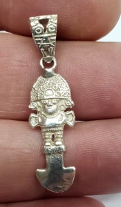 Sterling Silver 950 Peruvian TUMI Pendant/Charm - Picture 1 of 6