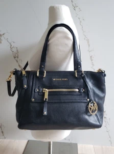 Borsa Michael Kors pelle tracolla manico superiore donna nera classica borsa a mano - Foto 1 di 10