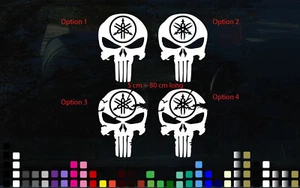 PUNISHER Yamaha Sticker Decal Skull Car Bike Motorcycle Helmet Decal 3cm ~ 100cm - Picture 1 of 1