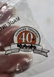 Kubota 40 Years 40th Anniversary Lapel Pin Silver New In Package - Picture 1 of 3