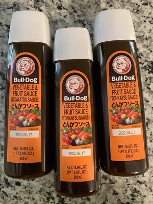 Salsa de verduras y frutas Bull-Dog Tonkatsu hecha en Japón 3 botellas de 16,9 oz Foto 1 de 4