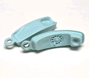 Llavero de teléfono vintage Barbie tamaño azul trimline dial giratorio sin cadena - Imagen 1 de 10