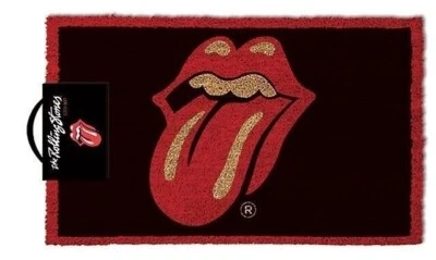 ROLLING STONES - LIPS TONGUE LOGO  MAT DOORMAT 60 X 40 CM COIR PVC BACK - Image 1 of 3