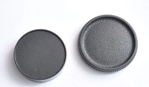 Contax OEM Original C/Y Mount Rear  Lens Cap + Camera Body Cap Set Japan - Picture 1 of 2