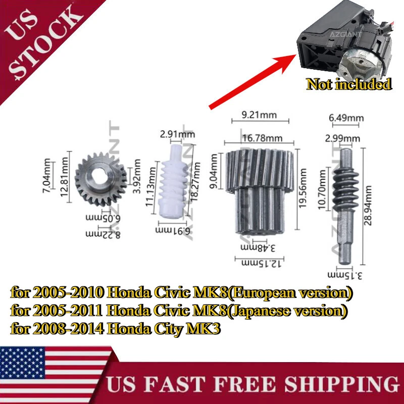 Nuevo kit de reparación de engranajes de motor plegables con espejo retrovisor lateral para Honda City MK3 2008-2014 Foto 1 de 4