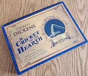 Charles Dickens The Cricket On The Hearth Book And Brass Cricket Set 2010 - Picture 1 of 17