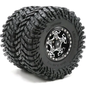 2x RC 2.2 Tire Tyre 127mm & Alloy 2.2 Beadlock Wheels For RC Crawler TRX4 Capra - Picture 1 of 14