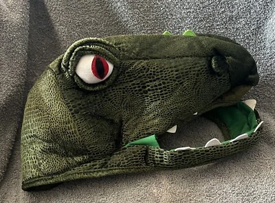 T-Rex Dinosaur Hat Plush Red Eyes Costume Hat Only Universal Studios - Image 1 of 4