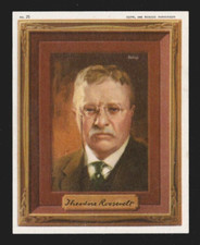 1946 KELLOGG'S PORTRAITS OF THE PRESIDENTS THEODORE TEDDY ROOSEVELT HQ CENTERED