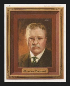 1946 KELLOGG'S PORTRAITS OF THE PRESIDENTS THEODORE TEDDY ROOSEVELT HQ CENTERED - Picture 1 of 2