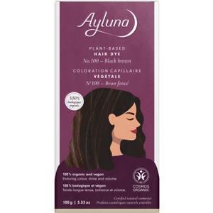 Ayluna Black Brown No.100 Plant-Based Hair Dye 100g - Organic - Natural - Vegan