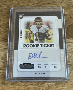 Boleto de novato Contenders 2021 automático Dax Milne - Washington Commanders #261 - Imagen 1 de 2