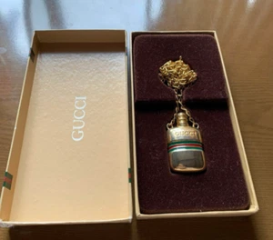 GUCCI Parfum Flakon Halskette Anhänger Sherry Line goldfarben [Top] - Bild 1 von 5