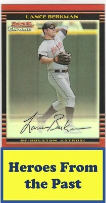 2002 Bowman Chrome Refractors #69 Lance Berkman #/500 058-N - Image 1 of 2