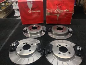 BMW MINI COOPER S R56 BREMBO GROOVED BRAKE DISC MINTEX BRAKE PAD FRONT REAR - Picture 1 of 1