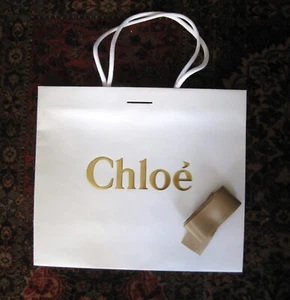 CHLOE: MEDIUM GIFT / SHOPPING BAG and GOLD RIBBON - Picture 1 of 7