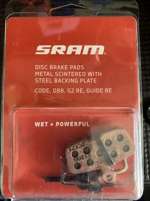 SRAM Disc Brake Pads - Sintered Compound, Steel Backed, Powerful, For Level, - Image 1 of 2