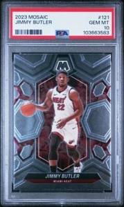 2023-24 Panini Mosaic #121 Jimmy Butler Heat graded PSA 10 Gem Mint Pop 1 - Picture 1 of 1
