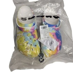 CROCS Classic Tie Dye Graphic Clog Unisex Women's 12 Men's 10 - Picture 1 of 5