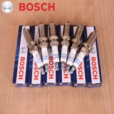 6Pcs Bosch Spark Plugs Platinum 12122158253 For BMW X5 E60 E83 E85 E90 USA NEW - Image 1 of 4