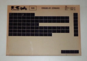 Microfich Catalogue Kawasaki En 500/A1 Modeljahr 1990 Support 11/1989 - Picture 1 of 1