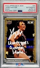 Jamie Hayter AEW 2022 Upper Deck Gold Autographed Rookie Card ***PSA 10 AUTO***