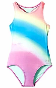 $100 Under Armour Girls Pink Scoop-Neck Racerback One-Piece Swimsuit Size 14 - Picture 1 of 1