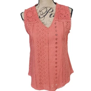 Nuevo con etiquetas Top Boho Joie Sin Mangas Bordado Algodón Bordado Talla S - Imagen 1 de 7