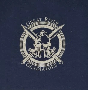 Great River Gladiators Football Team T-Shirt, Short Sleeve Crew Cotton 2XL-4XL - Picture 1 of 7