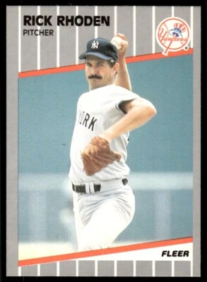 1989 Fleer Baseball Card Rick Rhoden New York Yankees #266 - Image 1 of 2