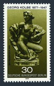 Germany-Berlin 9N406 two stamps, MNH. Michel 543. Fountain, by Georg Kolbe, 1977 - Picture 1 of 1