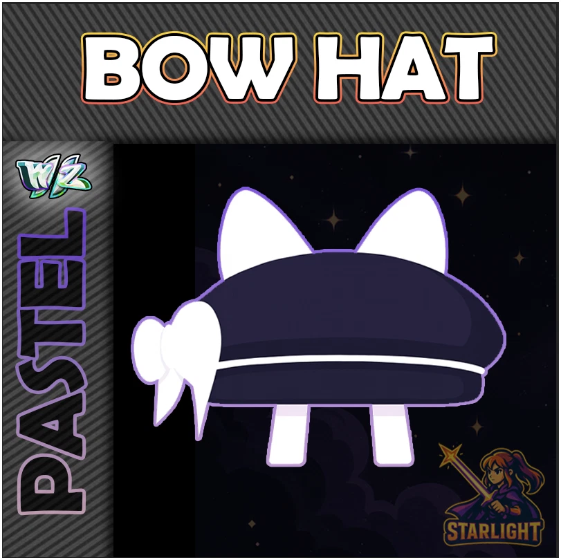 ROBLOX WORLD ZERO WINGS,ARMOR,COSTUME,ACCESORIES,COSMETICS Roblox World Zero WZ - BOW HAT - PASTEL HEX ITEMS