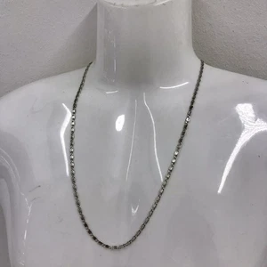 Classic Summer Vintage Chain Men's Necklace 925 Sterling Silver Cuban Chain 25” - Picture 1 of 15