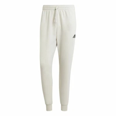 Pantalone Lungo Sportivo Adidas Essentials Fleece Regular Tapered Bianco - Immagine 1 di 4