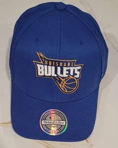 Mitchell Ness Brisbane Bullets NBL SnapBack Hat Cap Blue Basketball Adjustable - Picture 1 of 7