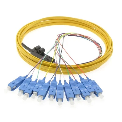12 cores Ribbon Fiber Optic Pigtail G652D SC FC LC UPC APC Fanout Pigtails Cable - Image 1 of 4