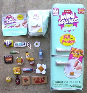 BRAND NEW ZURU Mini Brands Fill the Fridge Playset 18 Minis + LEGENDARY Tiramisu - Picture 1 of 14