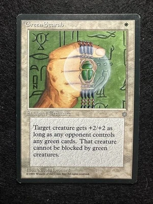 Magic the Gathering:  Ice Age Green Scarab MTG - Image 1 of 2