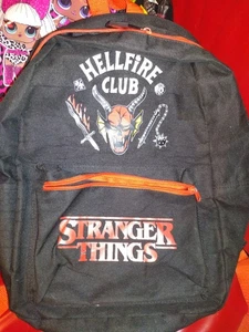 Stranger Things Hellfire Club Backpack Black Canvas - Picture 1 of 6