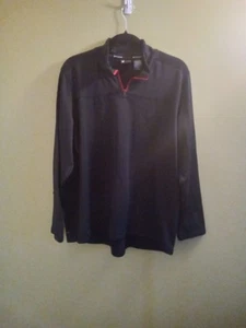 SPYDER MENS L BLACK RED QUARTER ZIP PULLOVER ACTIVEWEAR LARGE ATHLETIC OUTDOORS - Picture 1 of 6