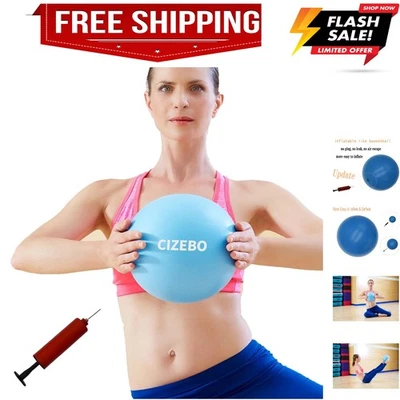 Pilates Ball 8 inch, Small Exercise Ball for Between Knees with Needle Pump f... - Image 1 of 4