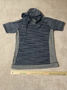 BROKEN THREADS Men’s Short Sleeve Lightweight Size S Hoodie Pullover Blue/Gray - Picture 1 of 9