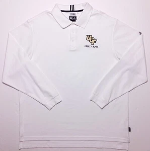 Vintage ADIDAS UCF Knights Liberty Bowl Long Sleeve Polo Shirt White XL XXL Fit - Picture 1 of 8