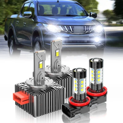 LED Headlight Hi/Low Beam Fog Light Bulb For MITSUBISHI L200 2016 2017 2018 2019 - Image 1 of 4