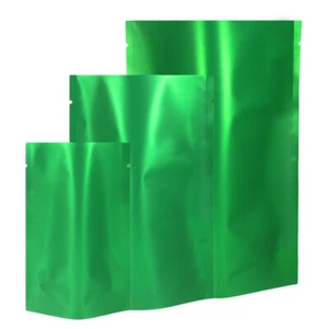 Bolsas de alimentos 100/500/1000 a prueba de olores verde mate sellables térmicamente relleno abierto - Imagen 1 de 5