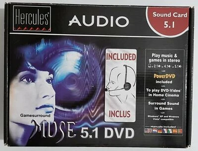 Hercules Gamesurround MUSE 5.1 DVD PCI Soundkarte (OVP, retro, 2009) - Bild 1 von 4