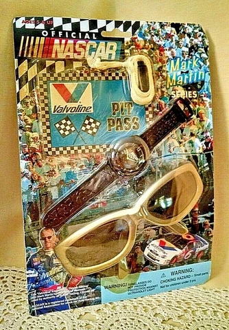MARK MARTIN FAN PACK NOS VALVOLINE PIT PASS WATCH SUNGLASSES CORD OFF NASCAR Cover