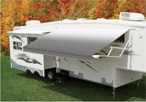 Carefree RV JU156E00 Black/ Gray/ Silver RV Patio Vinyl Awning Fabric - Picture 1 of 2